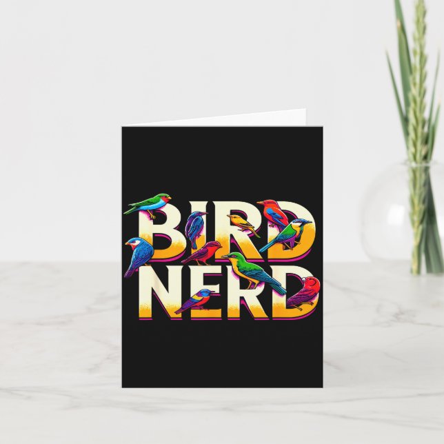 Bird Nerd Funny Birdwatching Birdwatcher Bird Love Kort (Framsida)