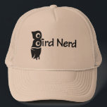 Bird Nerd Keps<br><div class="desc">Roligt och unik hatt för fågelvaktmästaren,  fågelledaren älskare eller fågelledaren i ditt liv. En silhuett i uggla är "B" i "Bird Nerd" och hans näsa "i: i "fågel".</div>