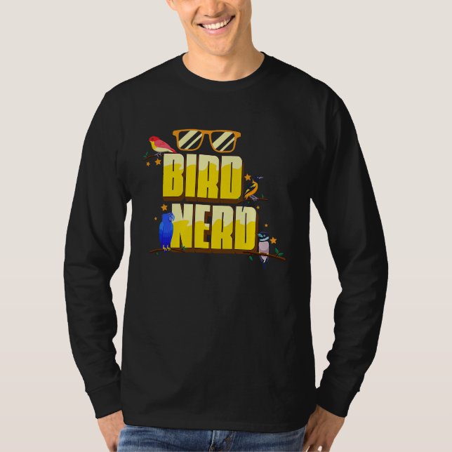 Bird Nerd Ornithology Bird Watching T Shirt (Framsida)