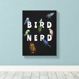 BIRD NERD, parroter, uggla, duvor, kookaburra Canvastryck