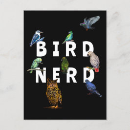 BIRD NERD, parroter, uggla, duvor, kookaburra Vykort