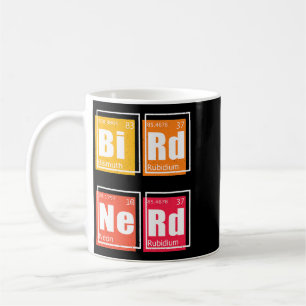 BIRD NERD Periodic Bord of Inslag Birding Watch Kaffemugg