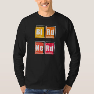 BIRD NERD Periodic Bord of Inslag Birding Watch T Shirt