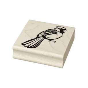 Bird Nerd Red Cardinal Artwork Stämpel