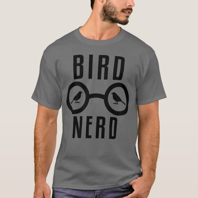 Bird Nerd roligt T Shirt (Framsida)