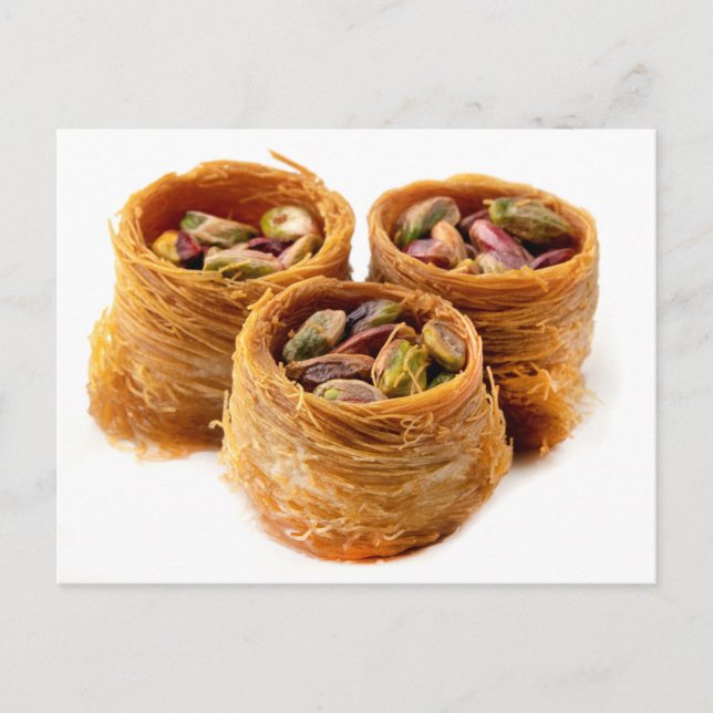 Bird nest baklava vykort (Framsida)