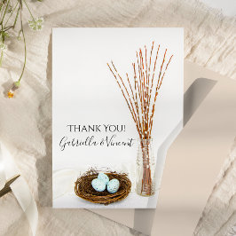 Bird Nest Eggs och Pussy Willows Bröllop Tack