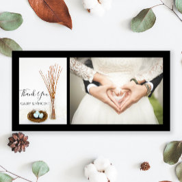 Bird Nest Eggs Pussy Willows Bröllop Tack Kort