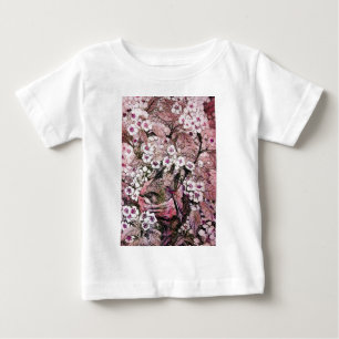BIRD NEST,ROSA WHITE VÅR BLOMMOR OCH TRÄD T SHIRT