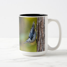 Bird, Nuthatch, tvåsidig, Två-Tonad Mugg