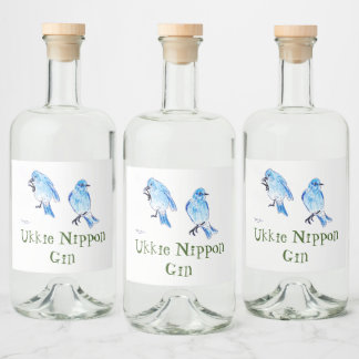 bird of hope_mountain bluebird spritflaskor etikett