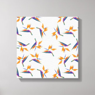 Bird of paradise flower pattern canvastryck