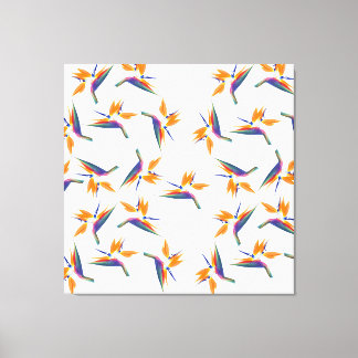 Bird of paradise flower pattern canvastryck