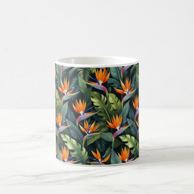 Bird of Paradise Flower Pattern Kaffemugg (Center)