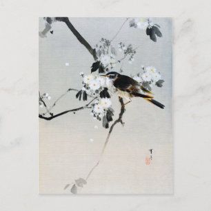 Bird on a Cherry Blommar Gren, Watanabe Seitei Vykort