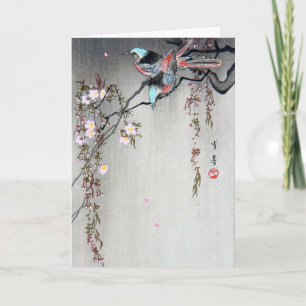 Bird on a Weeping Cherry Gren, Watanabe Seitei Kort