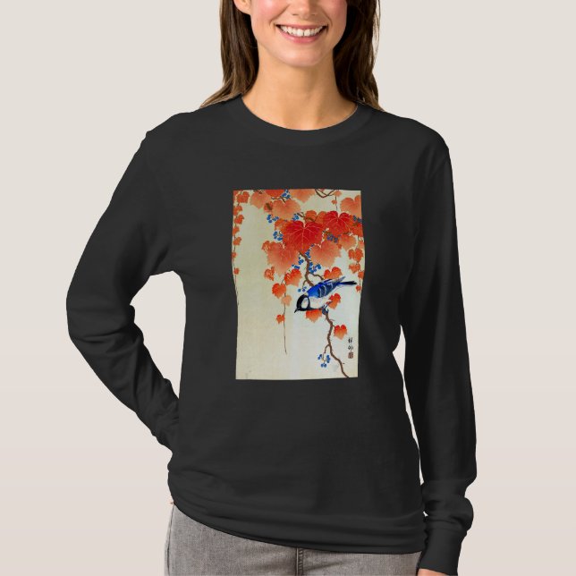 Bird on Branch by Ohara Koson T Shirt (Framsida)