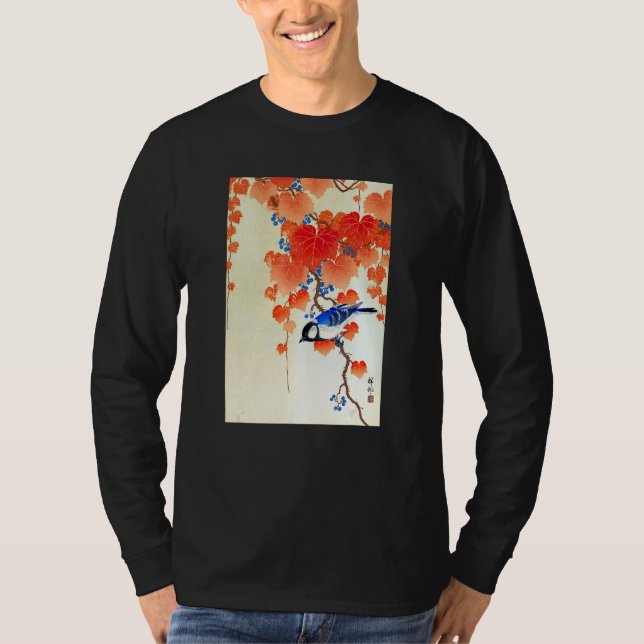 Bird on Branch by Ohara Koson T Shirt (Framsida)