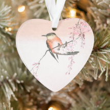 Bird on Weeping Cherry - Shidarezakura ni kotori