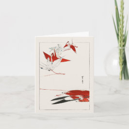 Bird origami - traditionell japansk kort