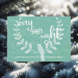 Bird på Laurel Merry och Bright Corporate Card Julkort