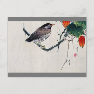 Bird på Trichosanthes Gren, Watanabe Seitei Vykort