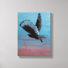 Bird Painting Sunrise Uggla Canvastryck