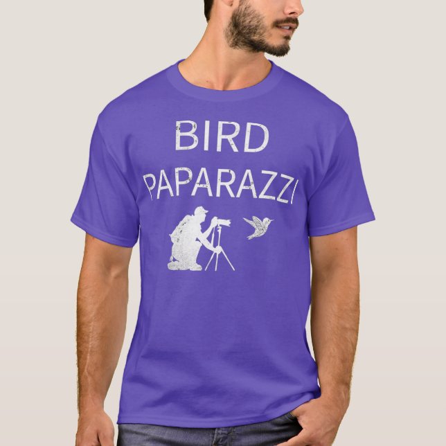 Bird Paparazzi  Bird Photography Camera  Bird T Shirt (Framsida)