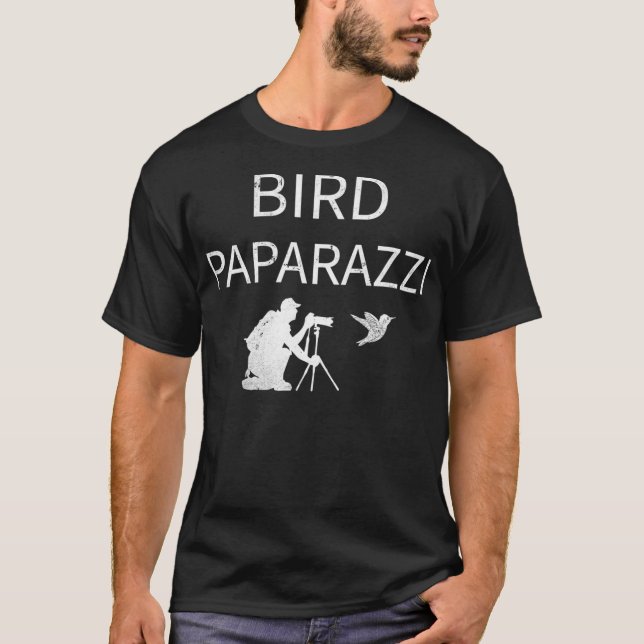 Bird Paparazzi Bird Photography Camera Bird Watc T Shirt (Framsida)
