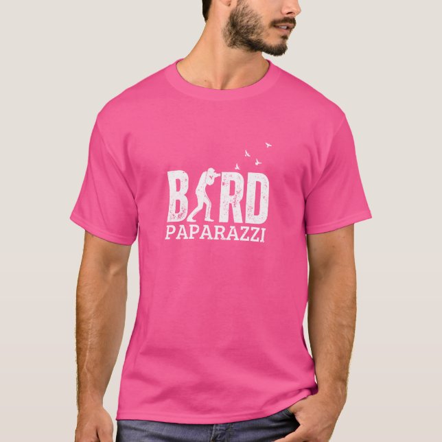 Bird Paparazzi Funny Bird Watching-vänner T Shirt (Framsida)