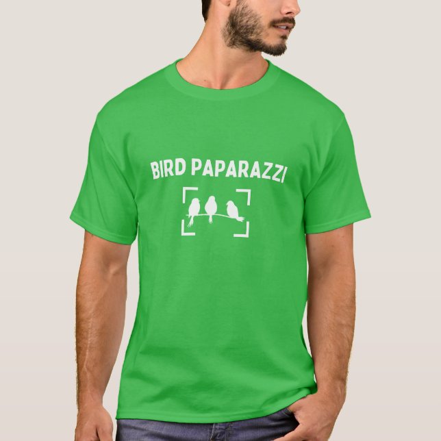 Bird Paparazzi Funny Bird Watching vintage T Shirt (Framsida)