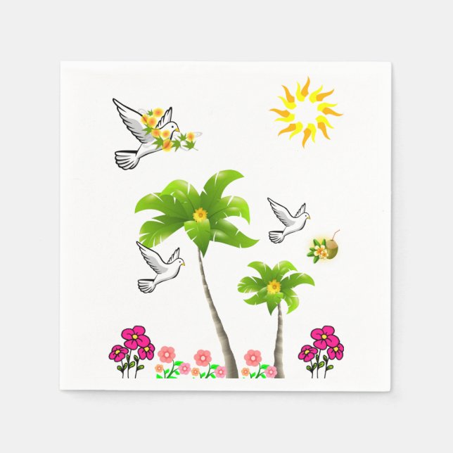 Bird Papper Napkins Pappersservett (Framsidan)