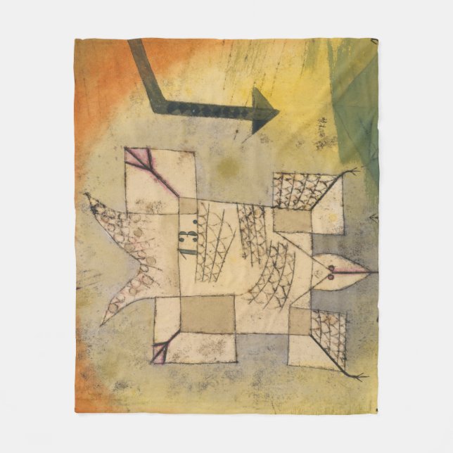 Bird Paul Klee 1919 Fleecefilt (Framsidan)