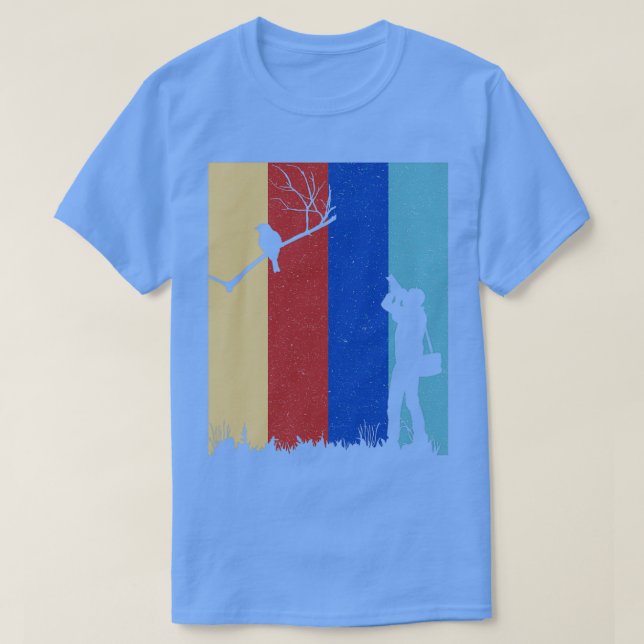 Bird Photographer Fågelskådare Camera Vintage Bird T Shirt (Design framsida)