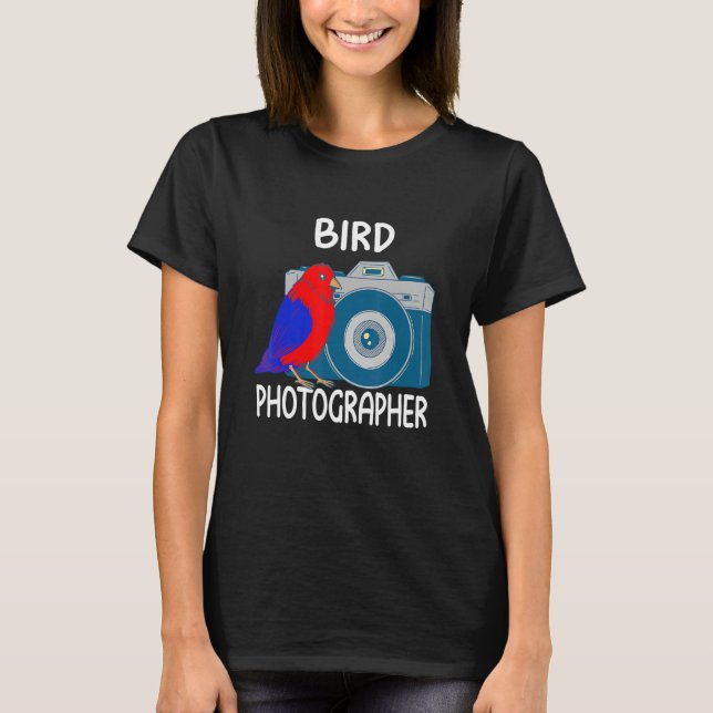 Bird Photographer for Avid Bird Photography Enthus T Shirt (Framsida)