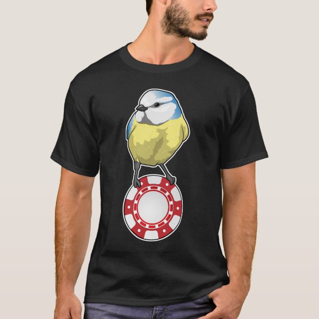 Bird Poker Poker chip T Shirt (Framsida)