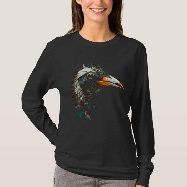 Bird Polygon Artwork  Zoo Animal Penguin T Shirt (Framsida)