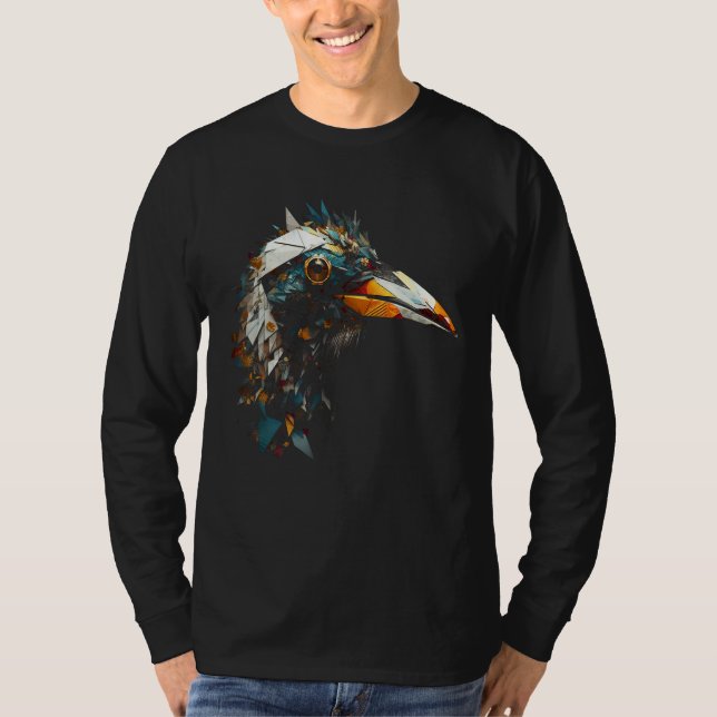 Bird Polygon Artwork  Zoo Animal Penguin T Shirt (Framsida)