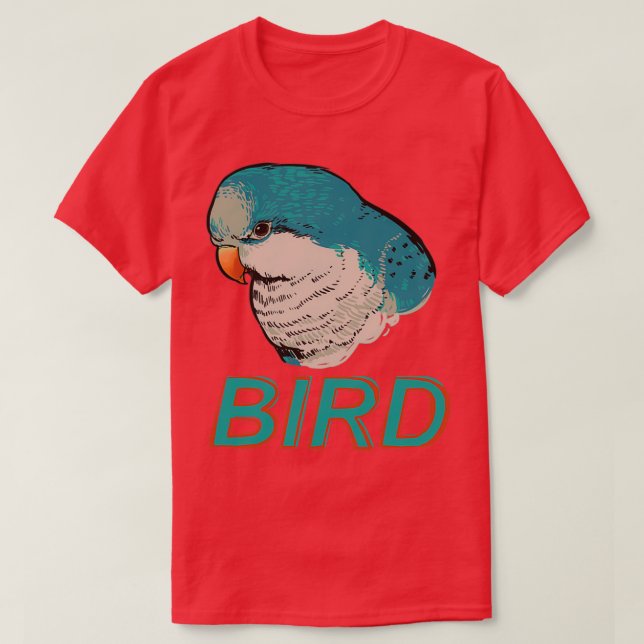BIRD Quaker Parrot Blue T Shirt (Design framsida)