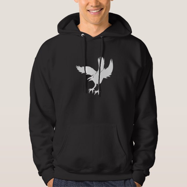 Bird Raven Flies Hoodie (Framsida)