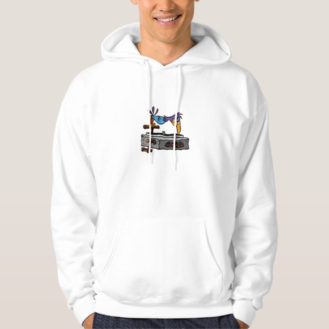 Bird Record Player Hoodie (Framsida)