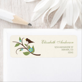 Bird Return Address Returadress Etikett
