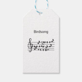 Bird Sång, fåglar på en linje, anpassade Presentetikett