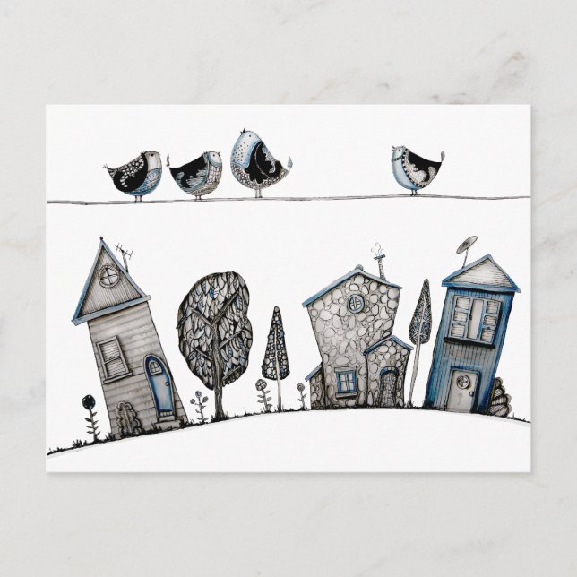Bird sång vykort (Framsida)