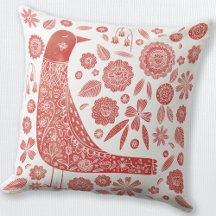 Bird Scandinavian Red White