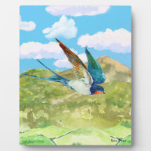Bird Scene Plaque with Easel