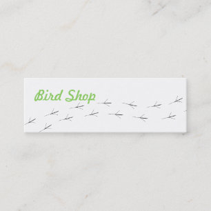 Bird Shop-Affärskort Mini Visitkort