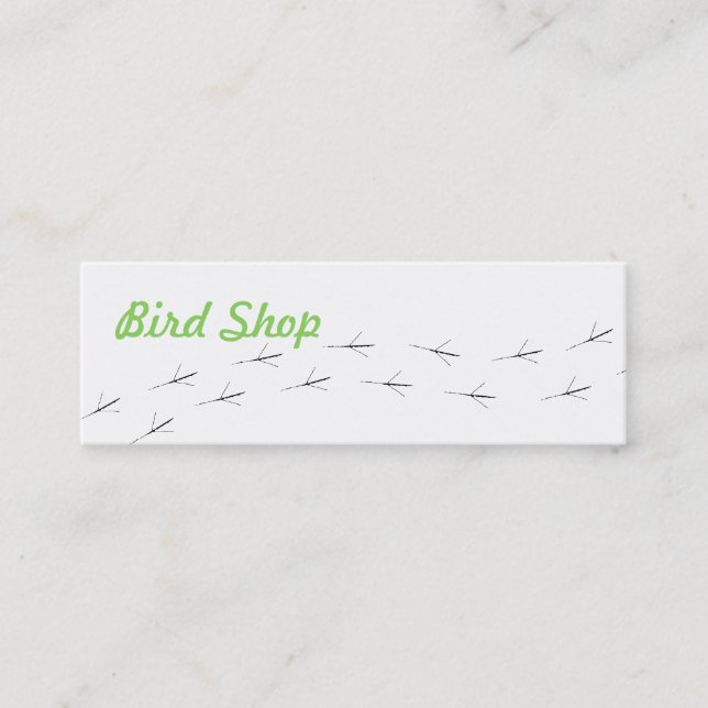 Bird Shop-Affärskort Mini Visitkort (Framsida)