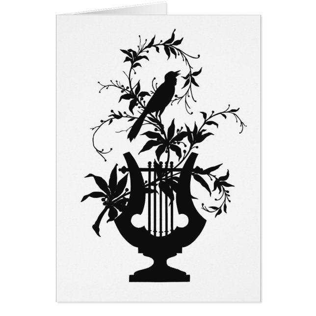 Bird silhouette hälsningskort (Framsidan)