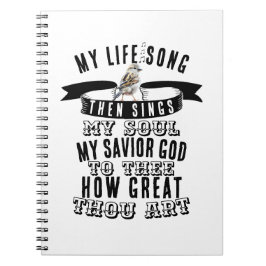 Bird Singing How Underbar Thou Art Hymn Christian Anteckningsbok